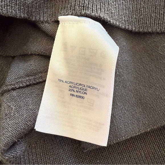 Lands End- V neck- Button Up- Cardigan- Dark- Charcoal-Gray-Women’s- S - Picture 7 of 9